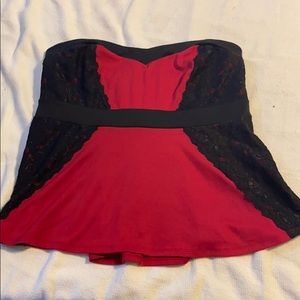 Sexy torrid sweetheart Bandeau sleeveless top